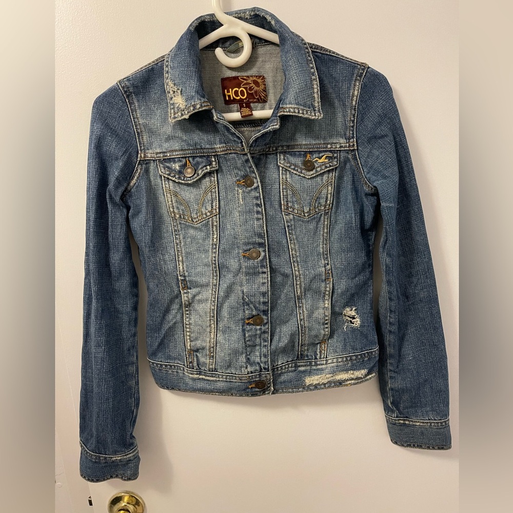 Vintage “HCO” Surf Co. Blue Denim Jean Jacket- Size: S